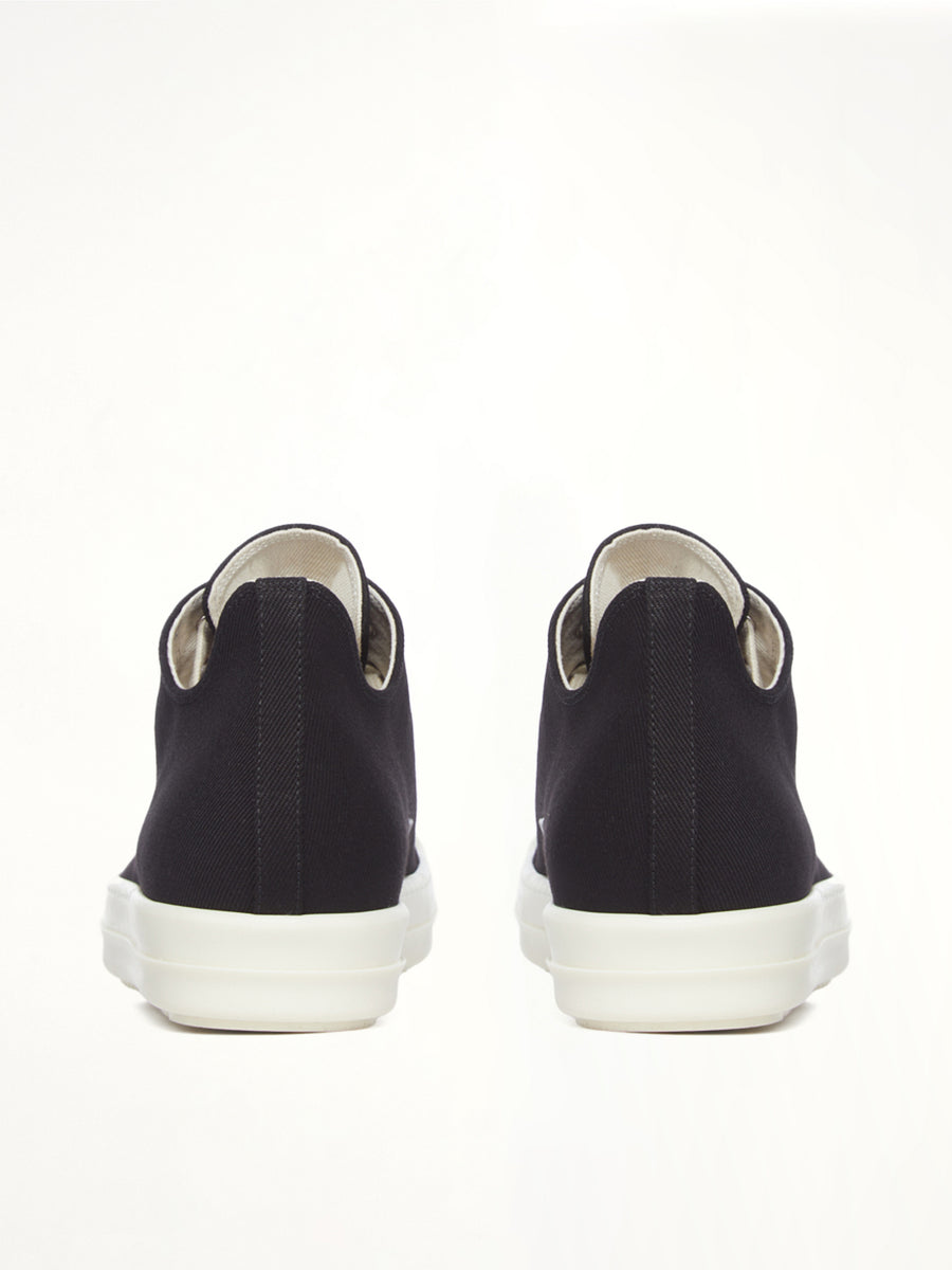 Denim Low Sneaks in Black/Milk | RICK OWENS DRKSHDW