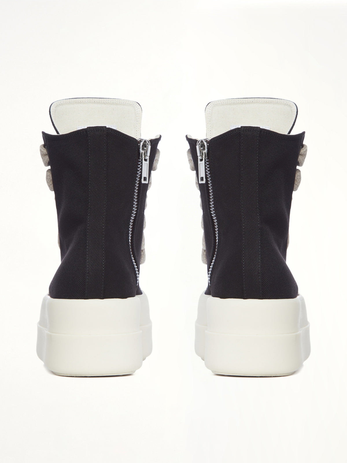 Mega Bumper Jumbolace Sneaks in Black/Milk | RICK OWENS DRKSHDW