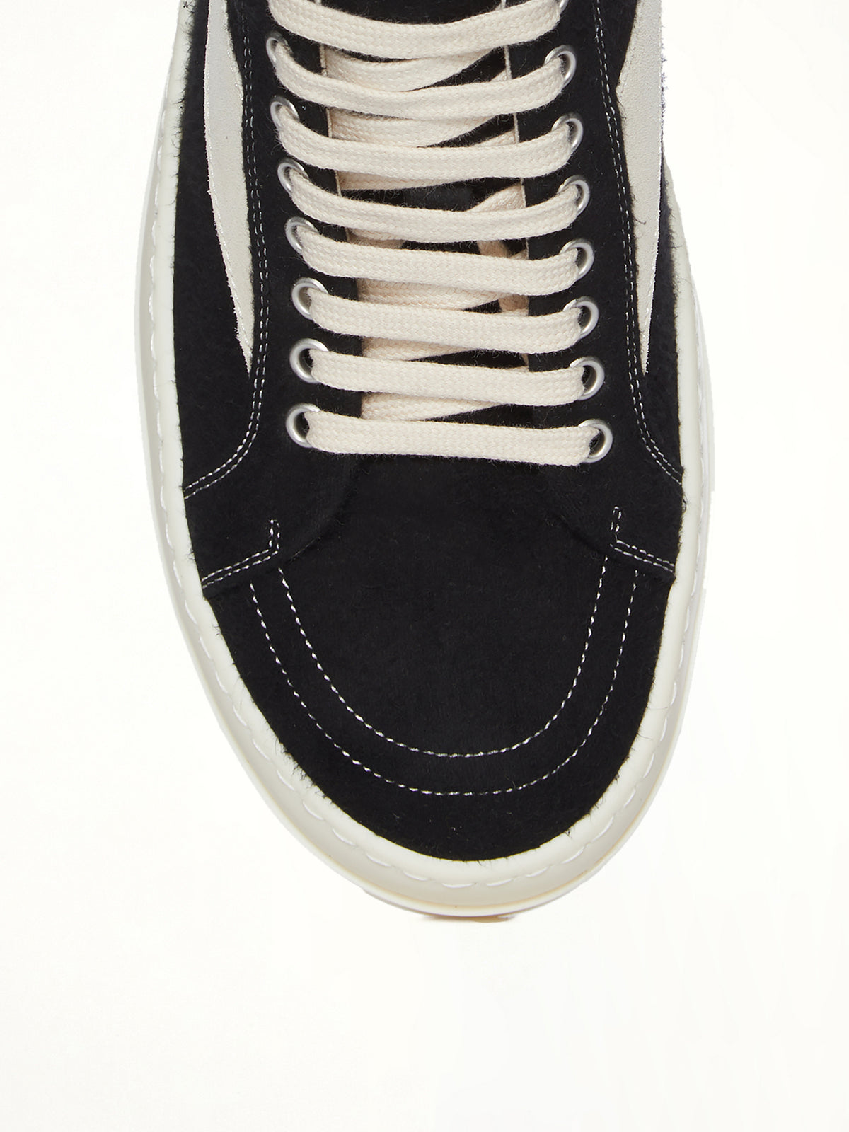 Vintage Sneaks in Black/Milk/Milk | RICK OWENS DRKSHDW