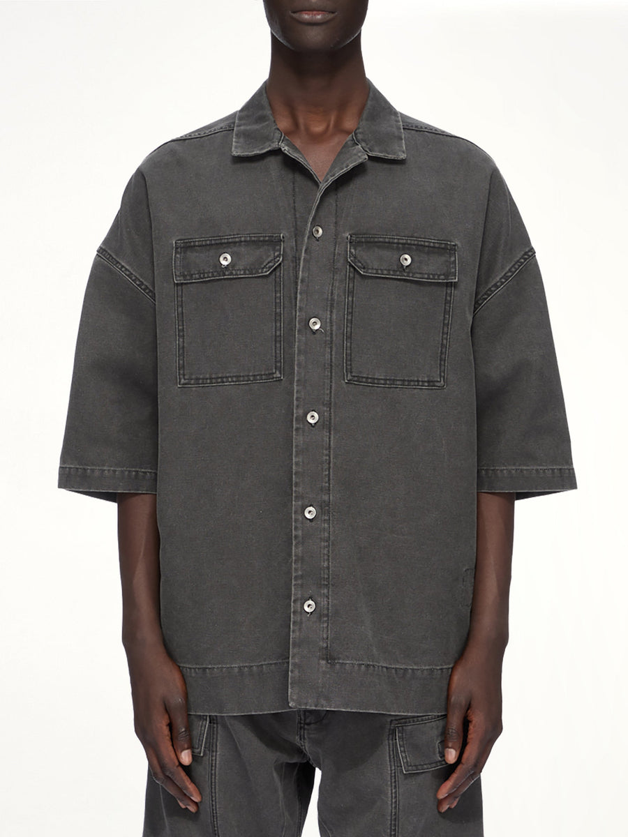 Cotton Canvas Magnum Tommy Shirt in Gravel