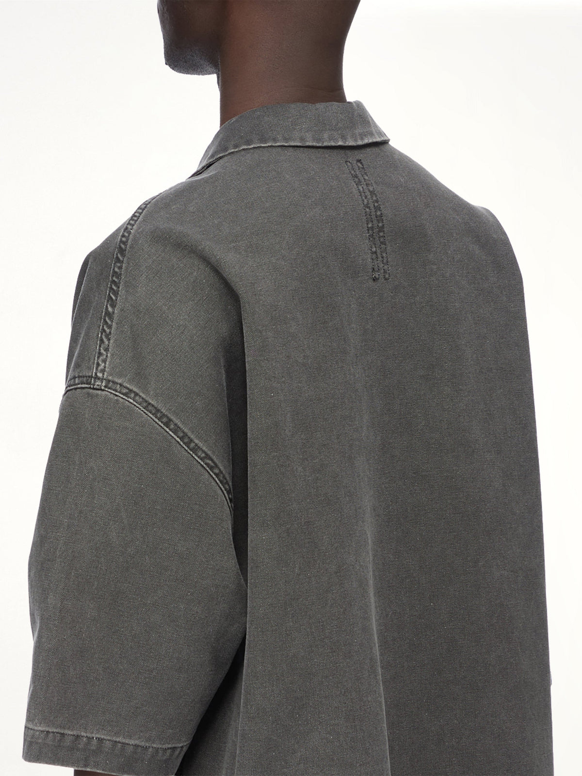 Cotton Canvas Magnum Tommy Shirt in Gravel