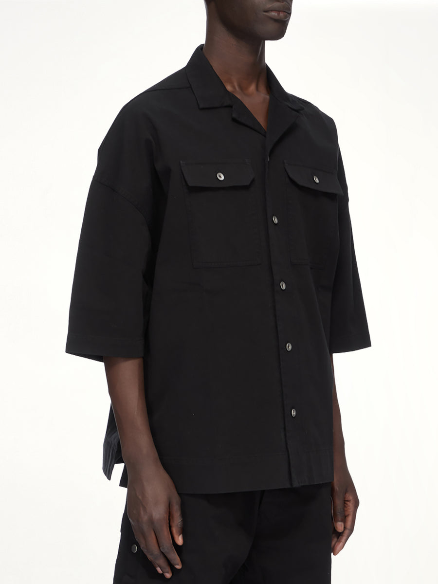Cotton Twill Magnum Tommy Shirt in Black