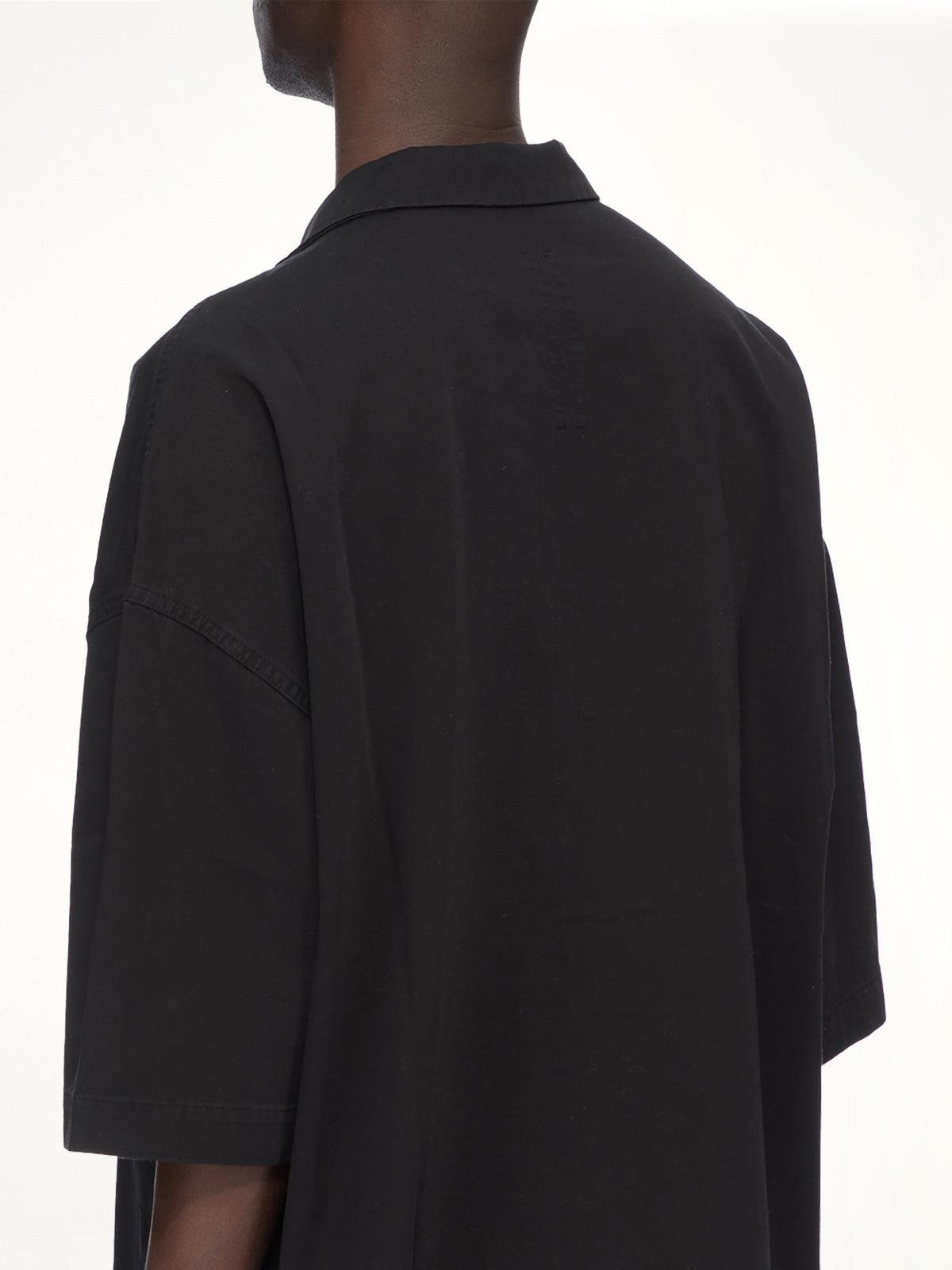 Cotton Twill Magnum Tommy Shirt in Black