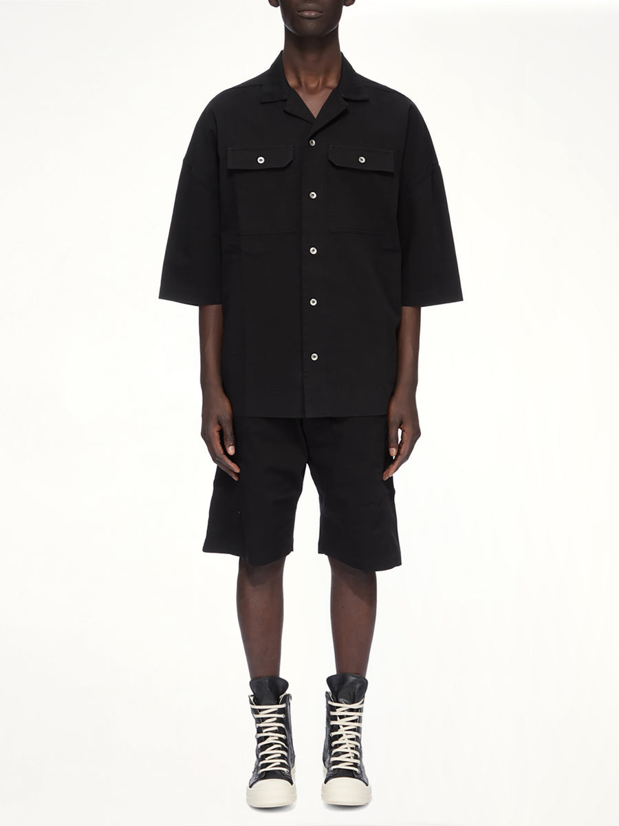 Cotton Twill Magnum Tommy Shirt in Black