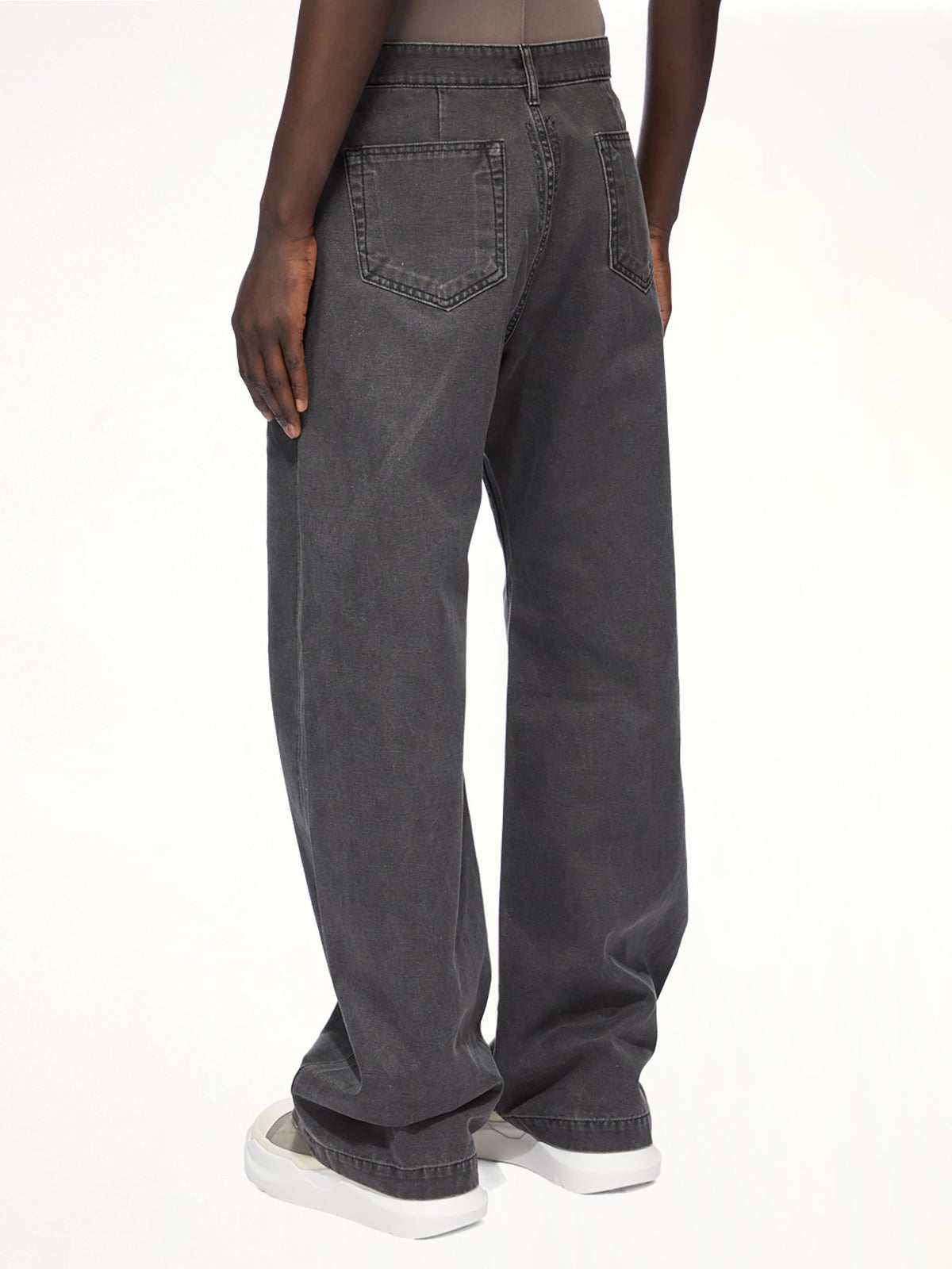 Cotton Canvas Geth Jeans in Gravel
