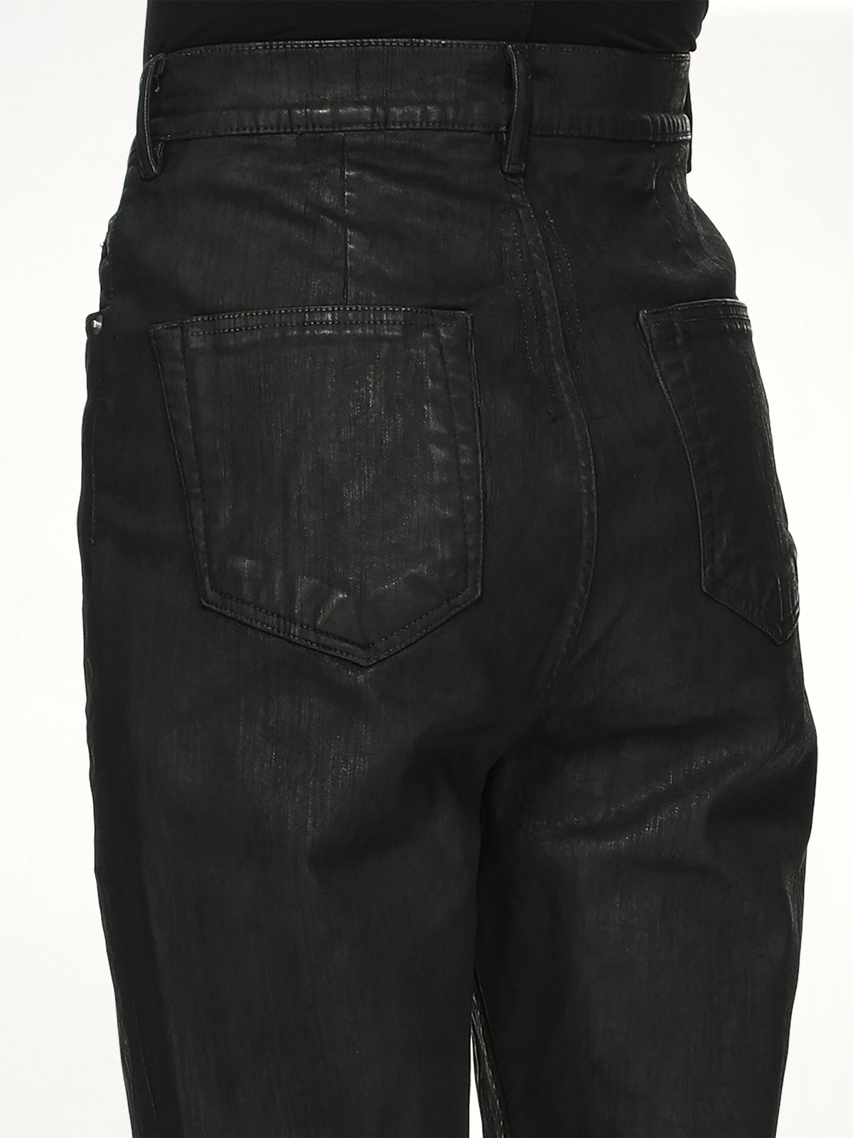 Stretch Denim Bolan Bootcut in Black Wax