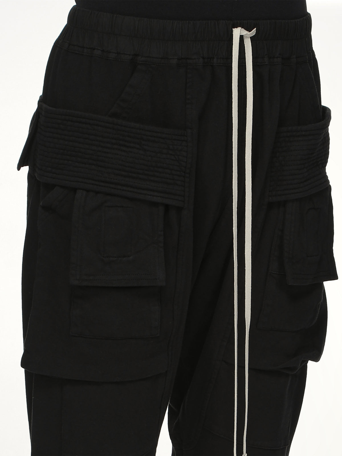 Heavy Jersey Creatch Cargo Drawstring in Black