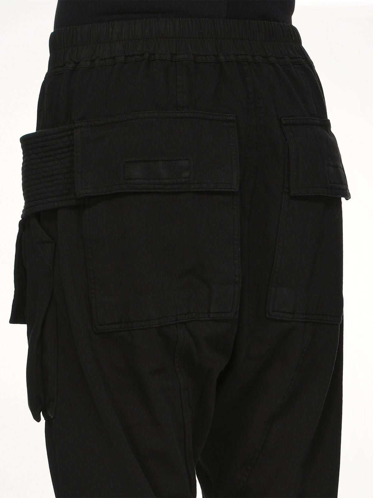 Heavy Jersey Creatch Cargo Drawstring in Black