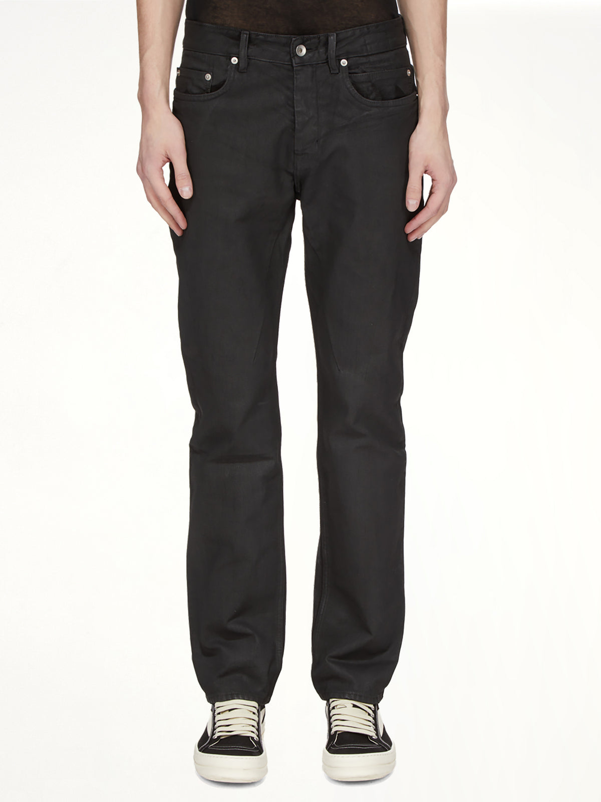 13oz Denim Fog Cut Jeans in Black Wax