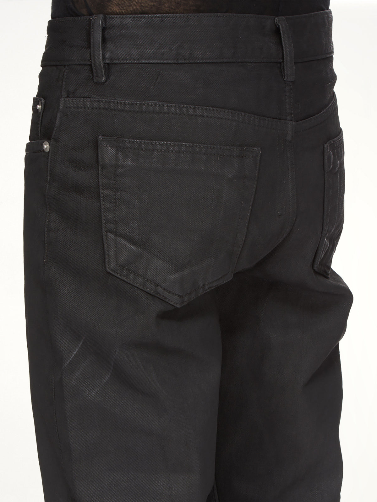 13oz Denim Fog Cut Jeans in Black Wax