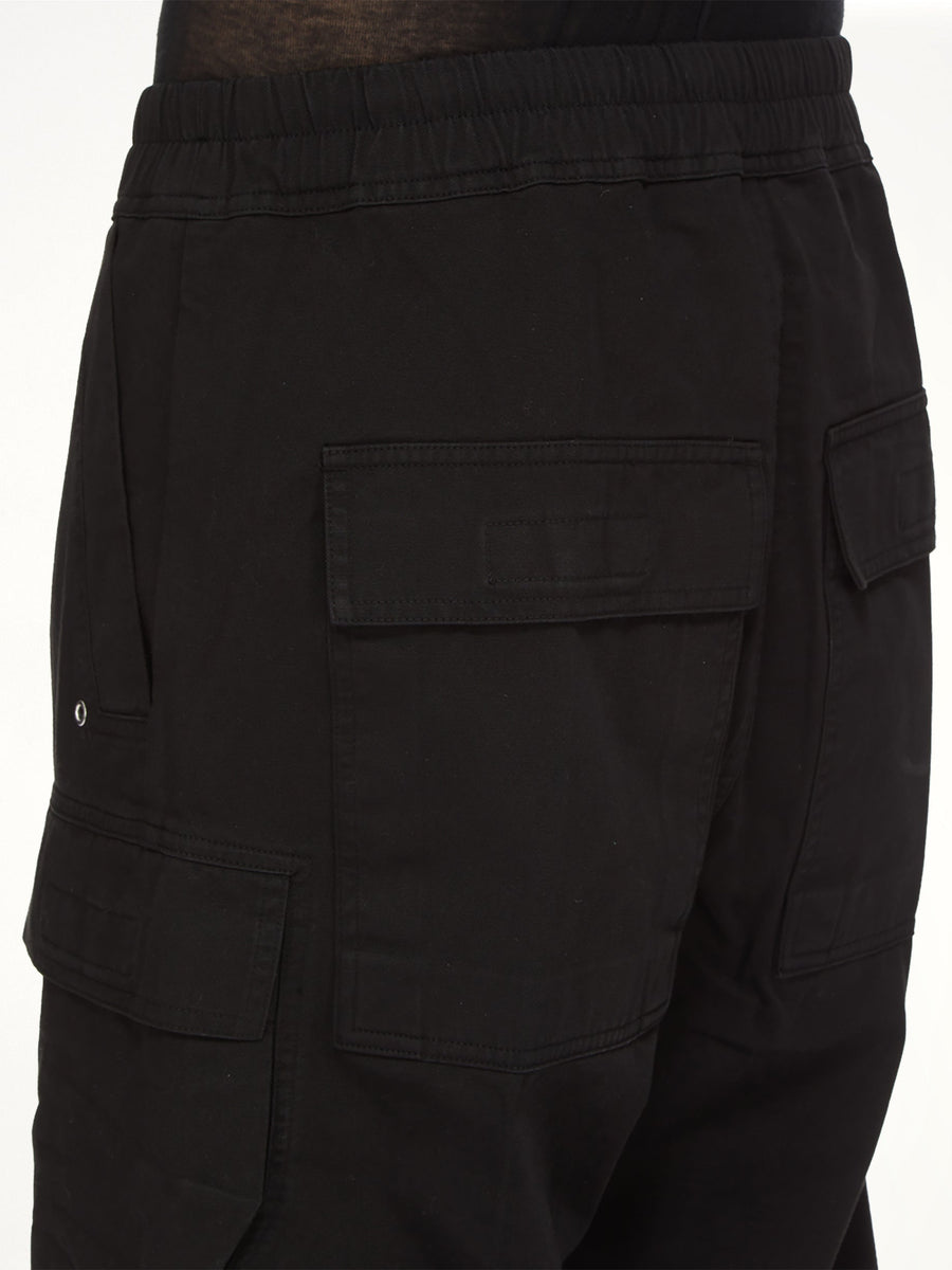 Cotton Twill Double Cargo Jumbo Belas in Black