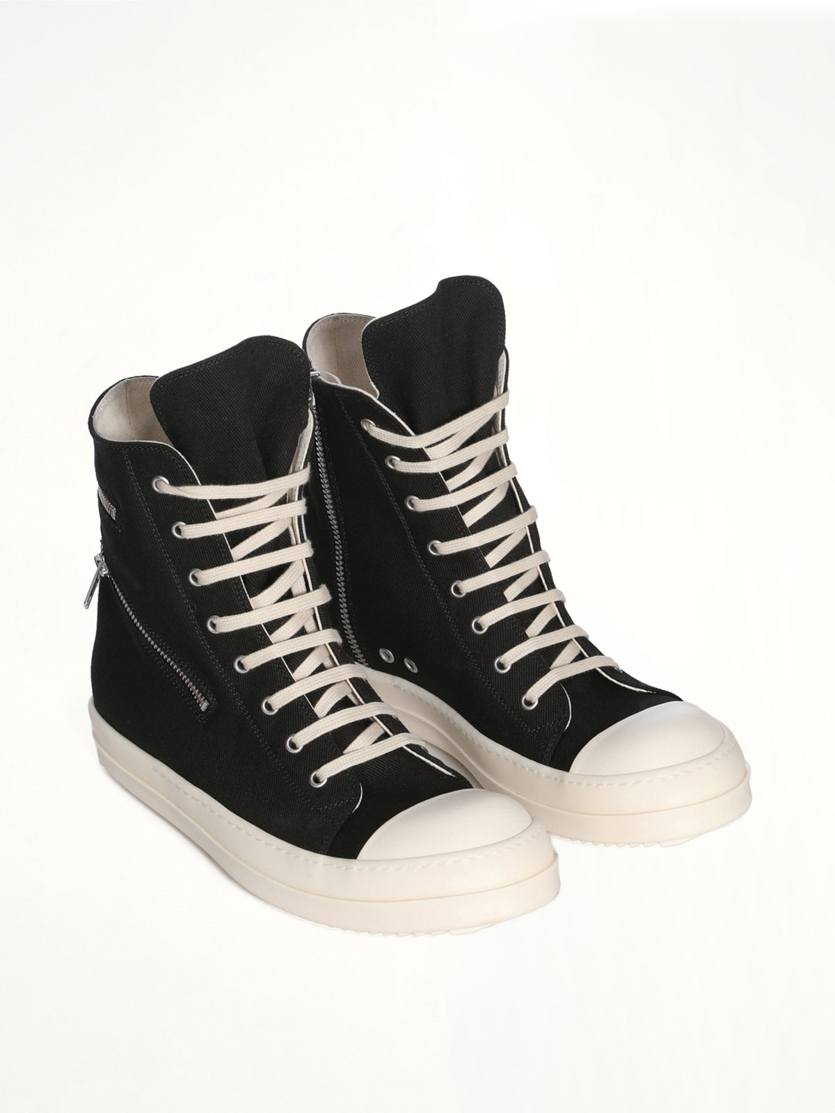 Overdyed Denim Cargo Sneaks in Black