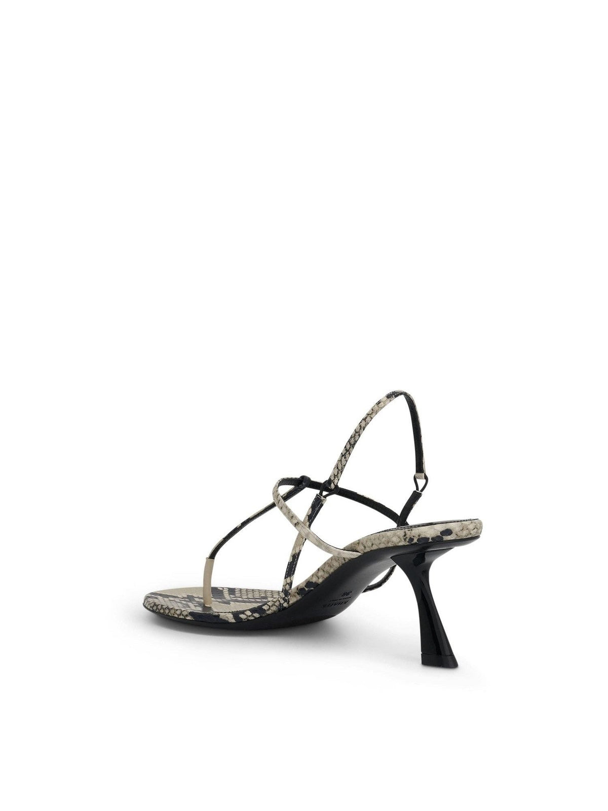 Linden Sandal in Python Embossed Leather Top View | KHAITE