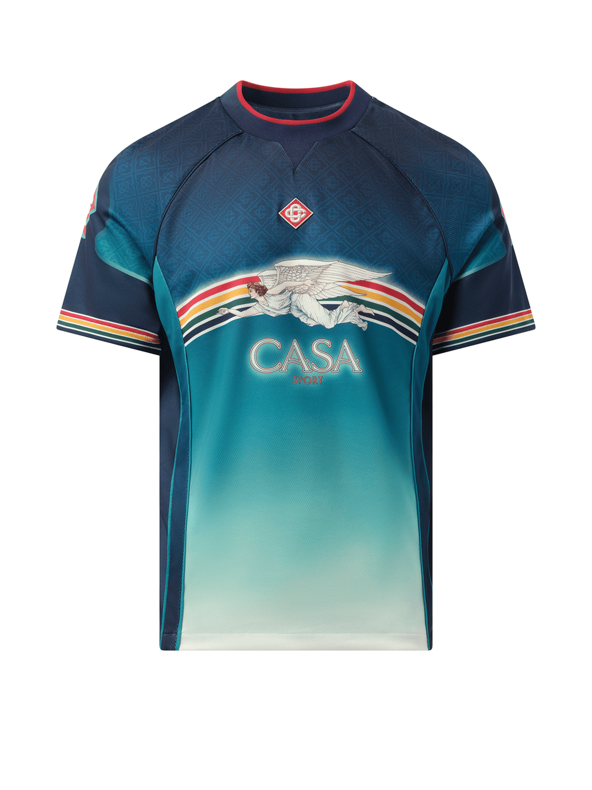 Casa Printed Football Top in Multicolour