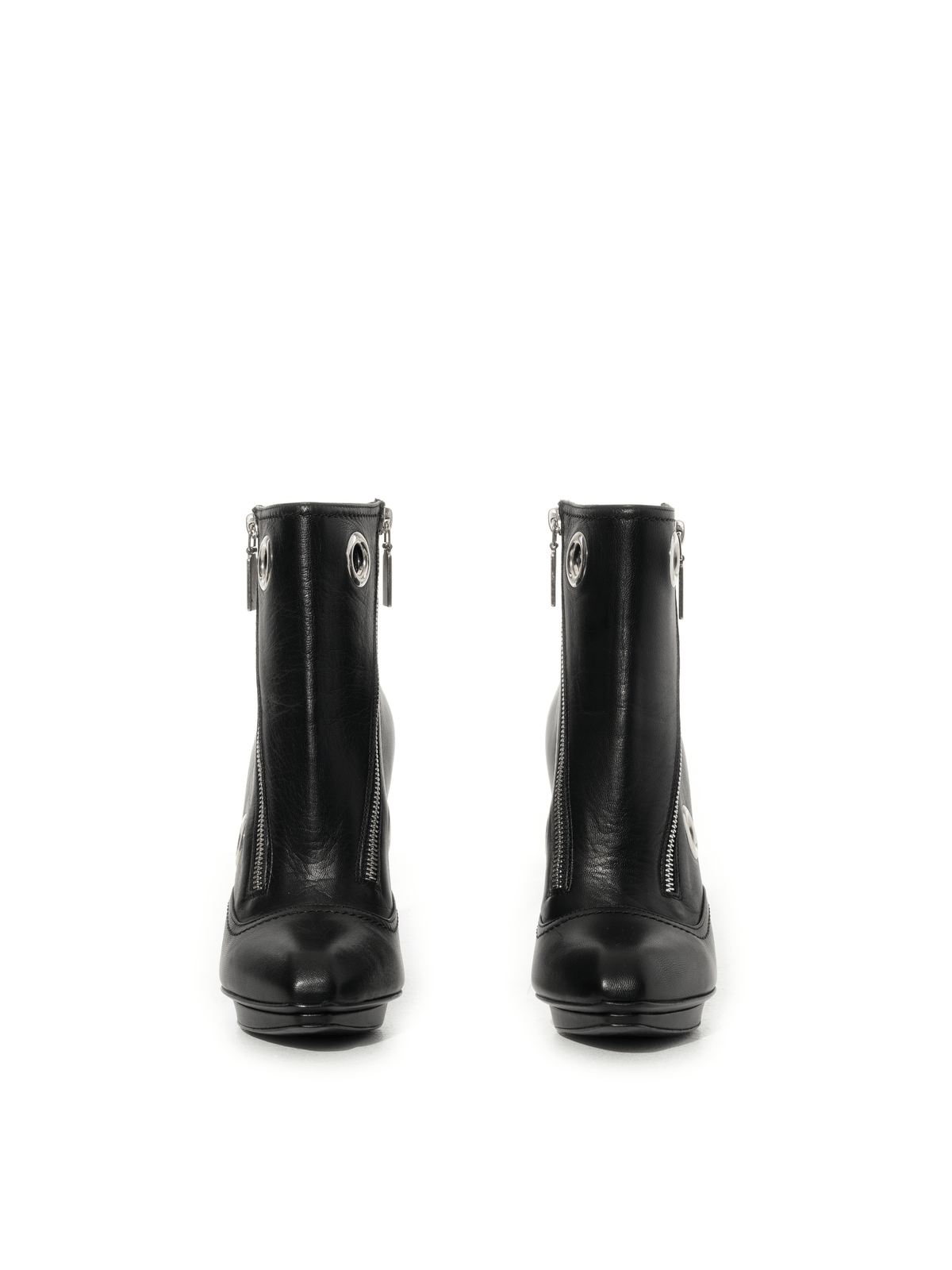 Low Boots in Black Front View | ALEXANDER MCQUEEN
