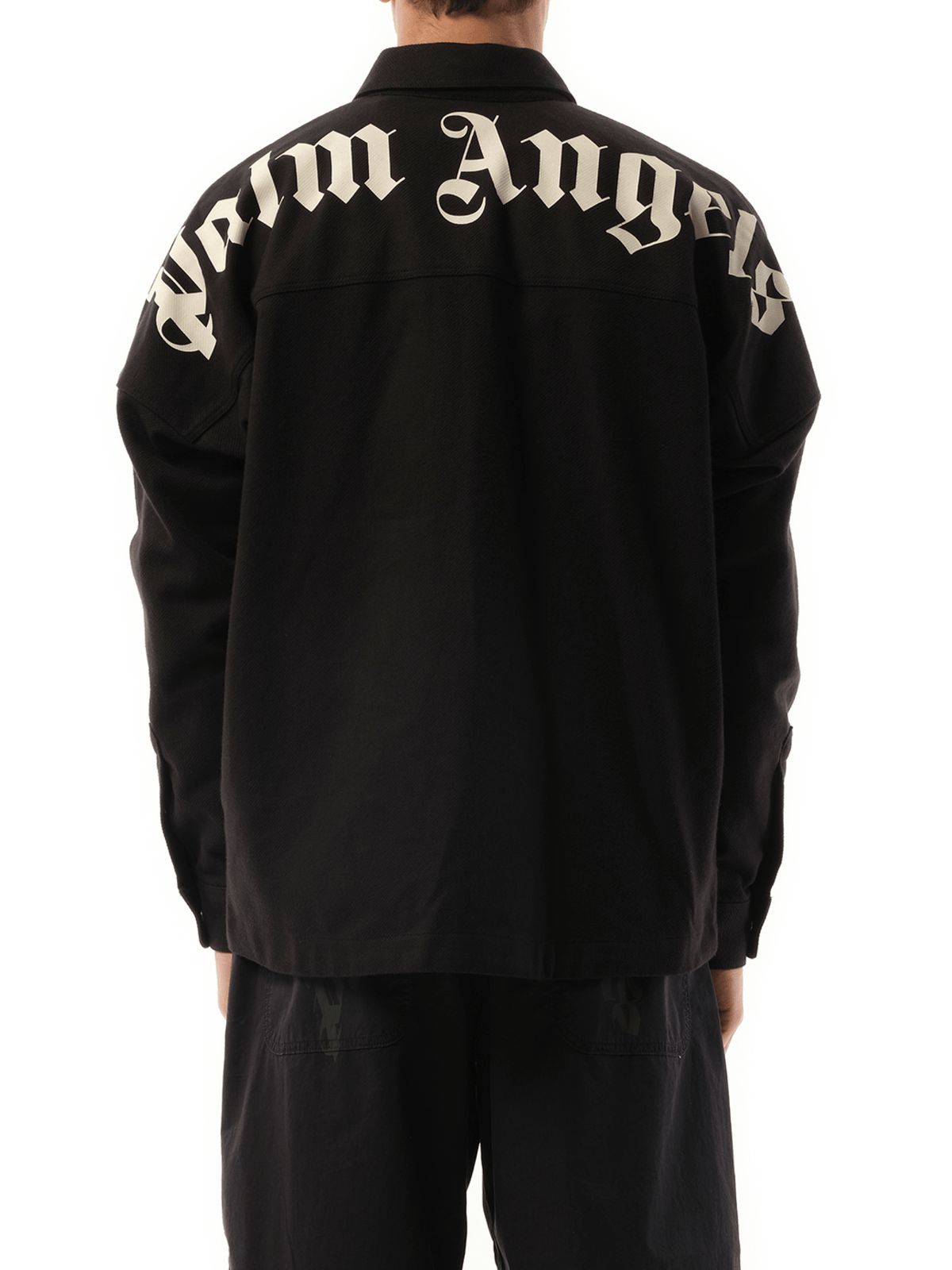 Palm Angels Classic Logo Overshirt in Black/Off White