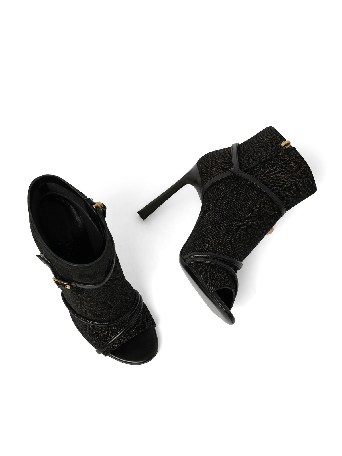 Sandal Bootie in Black Top View | LANVIN