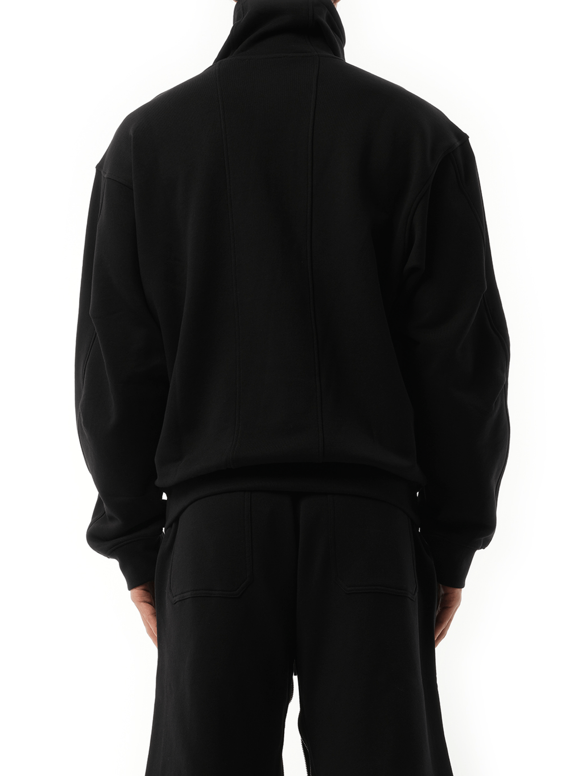 Funnel Neck Sweatshirt in Black