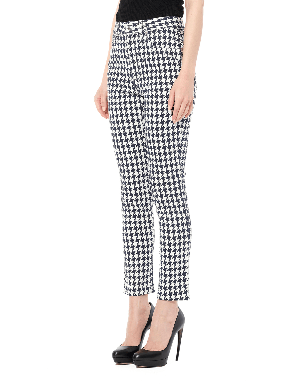 Dogtooth Jeans in White
