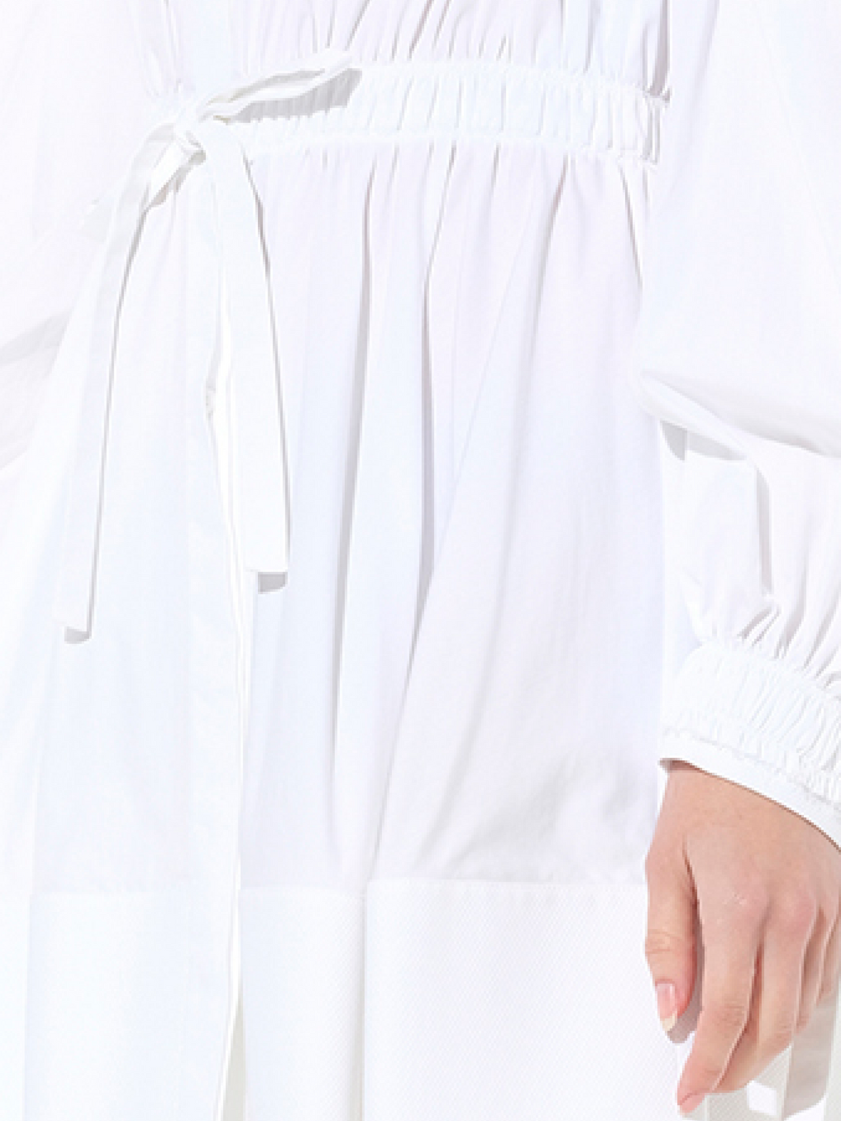 Abito Poplin Dress in White