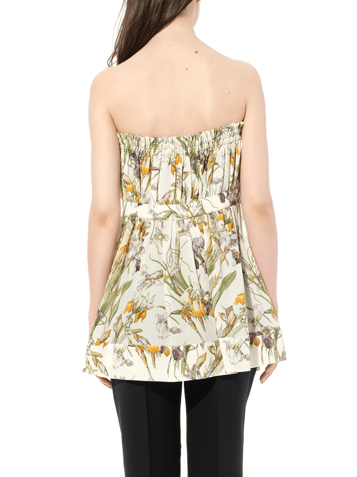 Iris Print Dress in Ivory