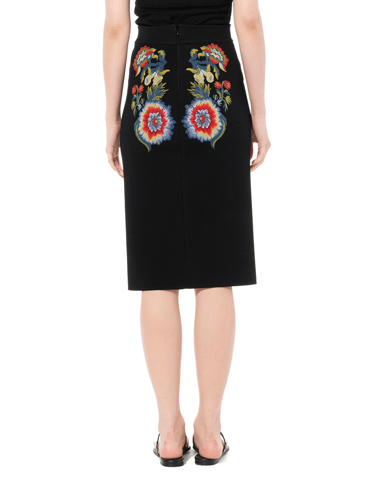 Pencil Knee Skirt in Black