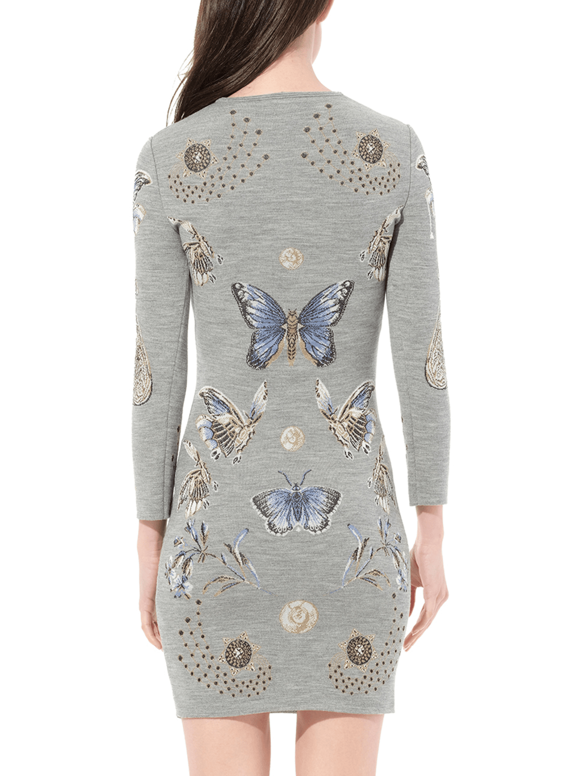 Mini Jacquard Dress in Grey