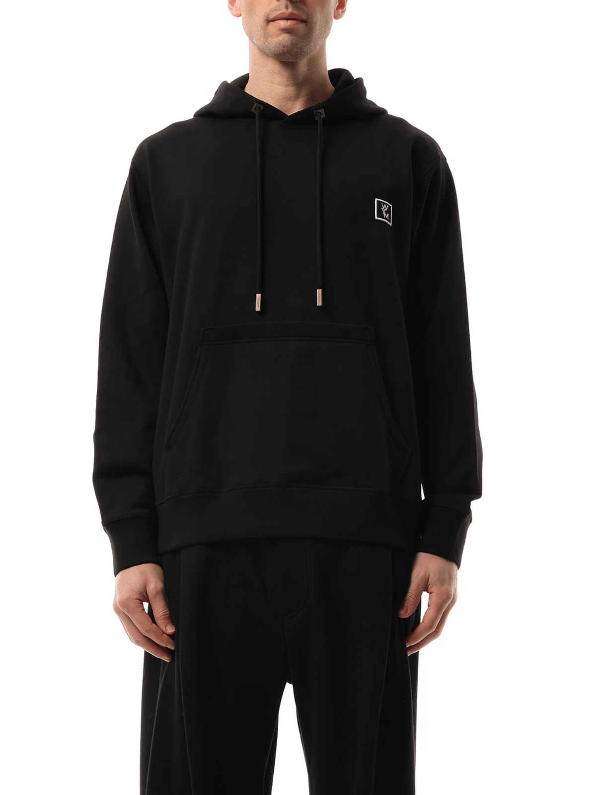 WYM Patch Hoodie in Black