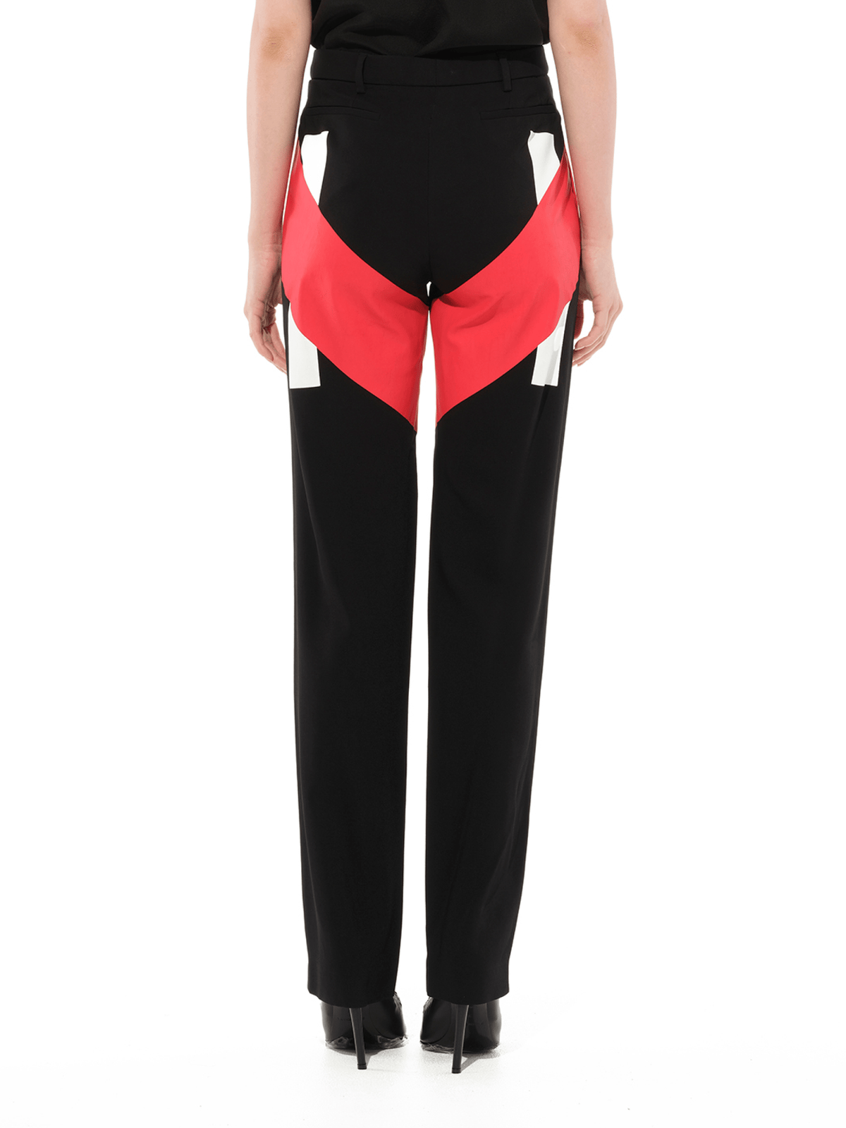 Pants in Black/Red