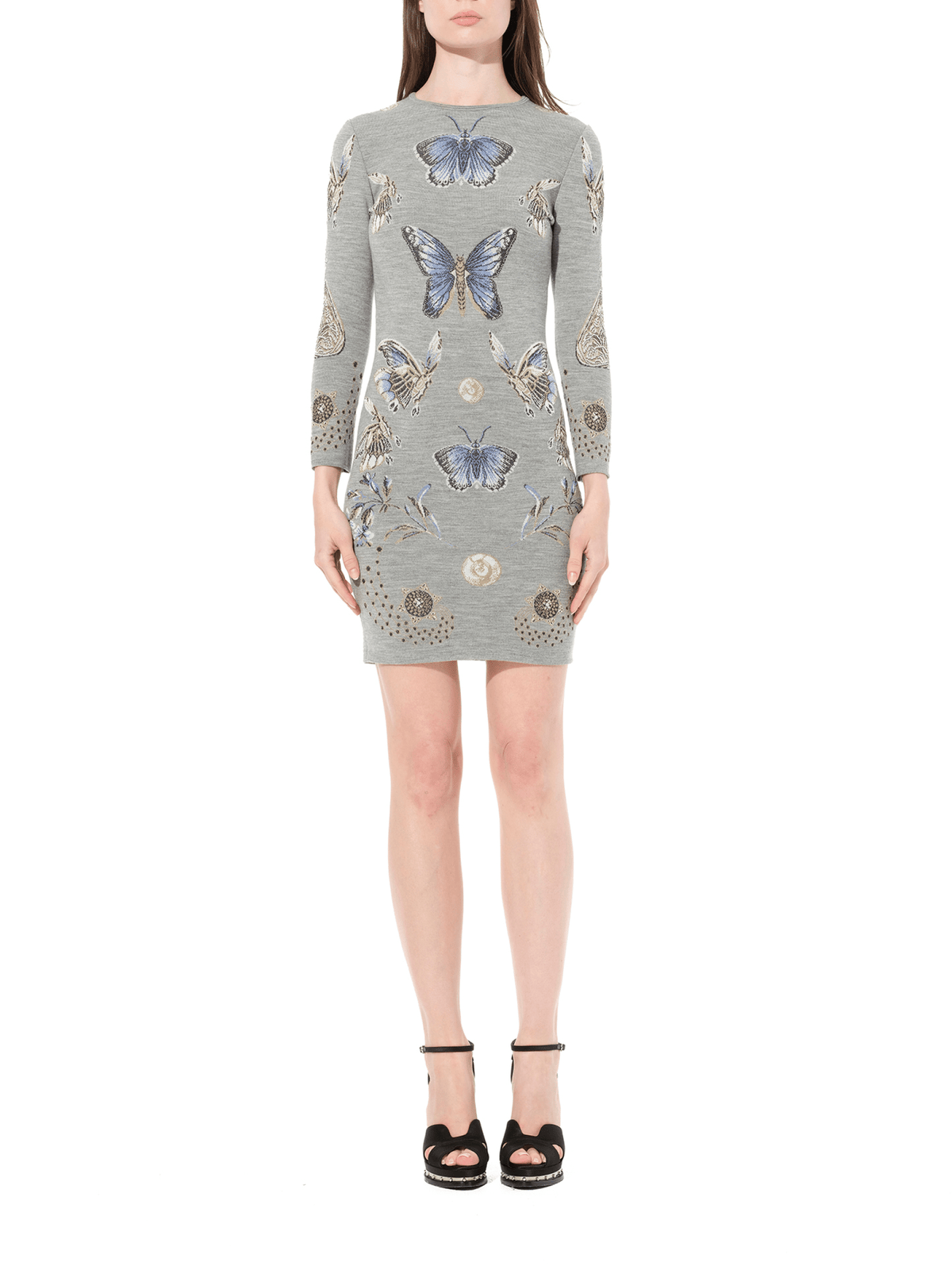 Mini Jacquard Dress in Grey