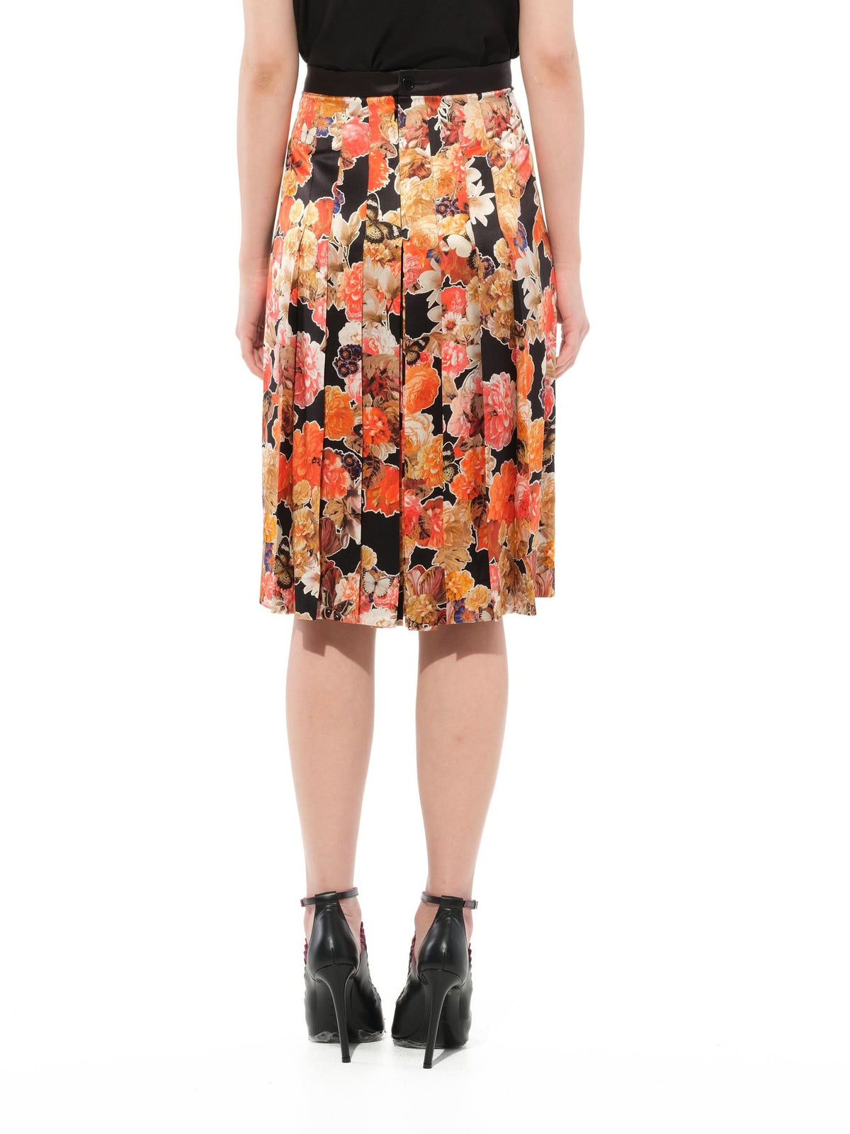 Flower Print Skirts in Black