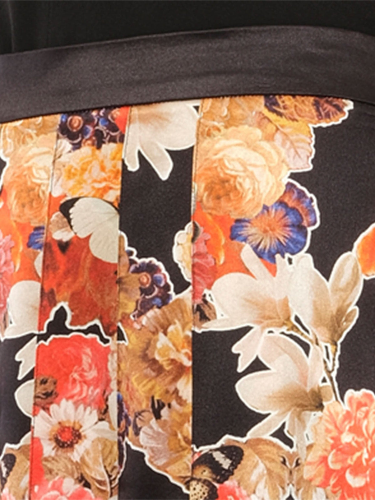 Flower Print Skirts in Black