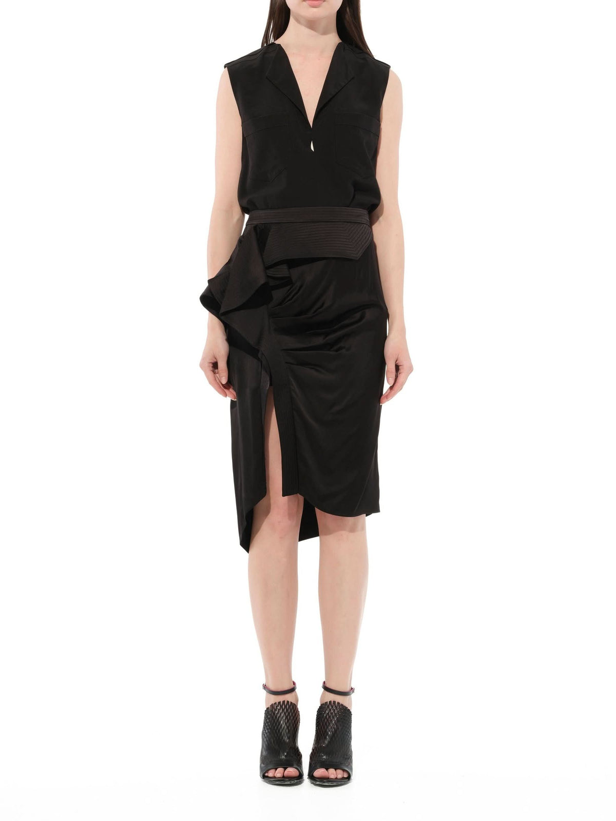 Satin Skirt in Black
