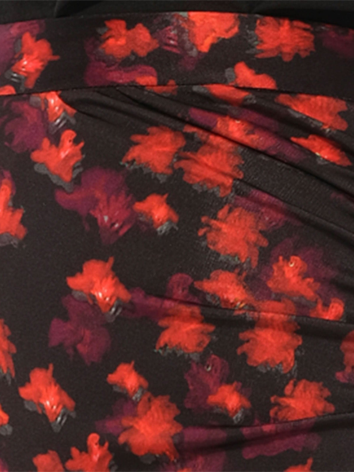 Flower Skirt in Black/Red