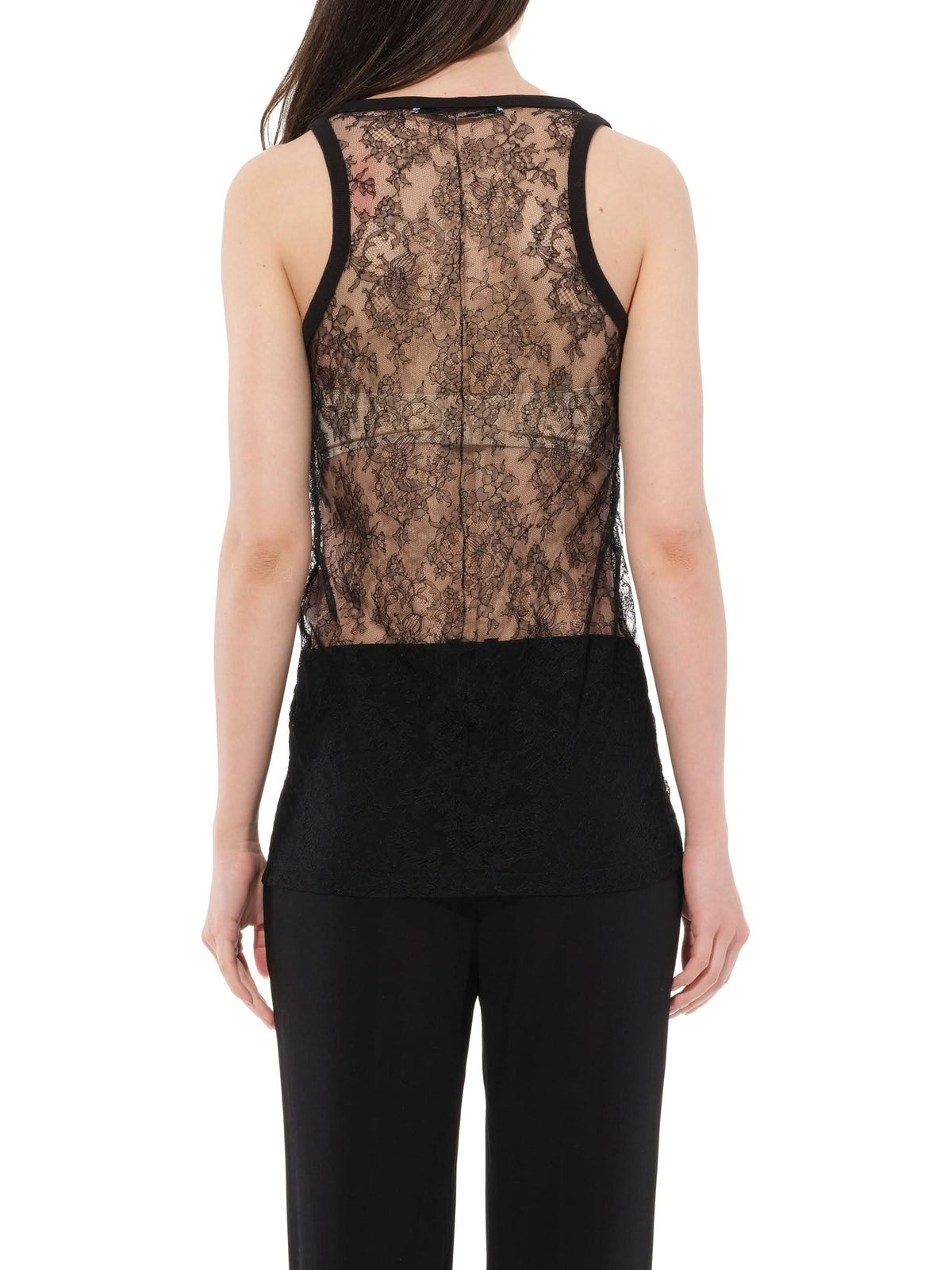 Sleeveless Sheer Top in Black