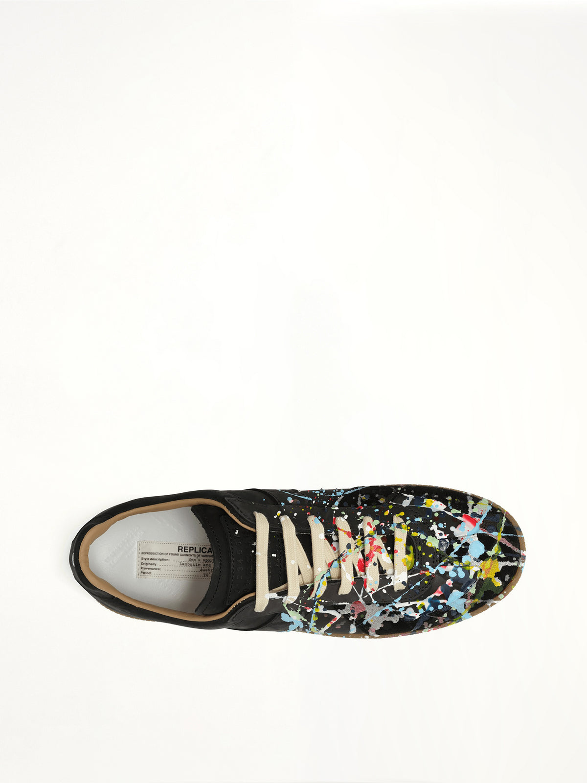 Replica Paint Splatter Sneaker in Black