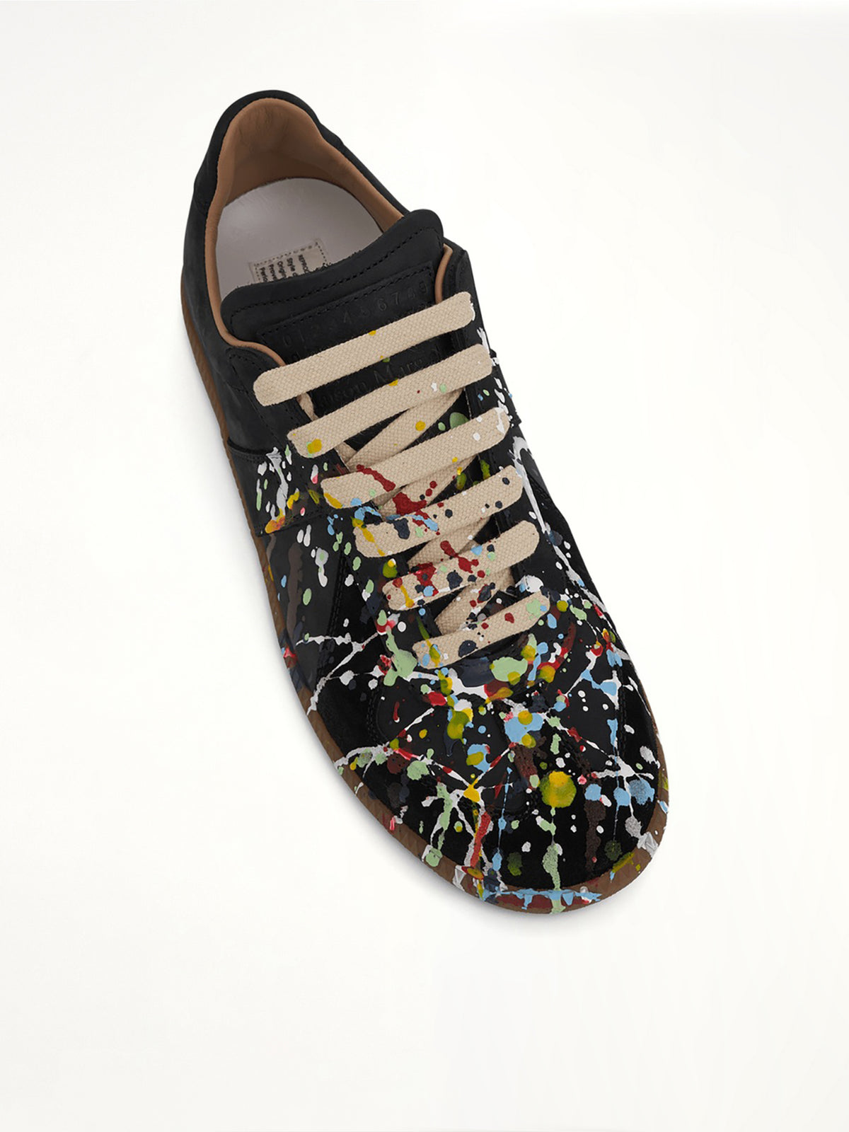 Replica Paint Splatter Sneaker in Black