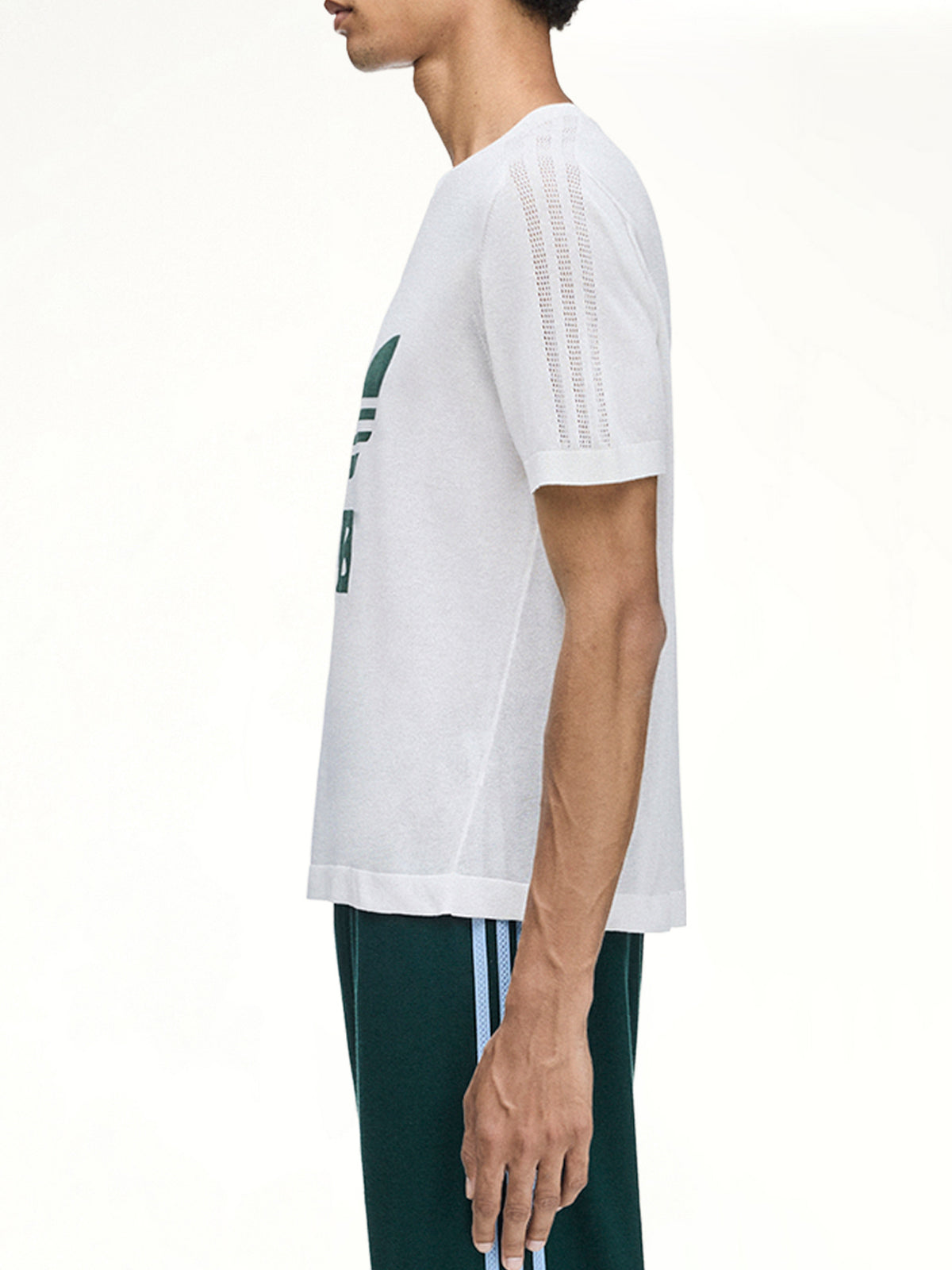 Adidas x WB Knit T-Shirt in Chalk White