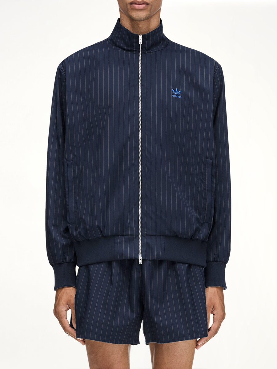 Adidas x WB Pinstripe Track Top in Night Navy