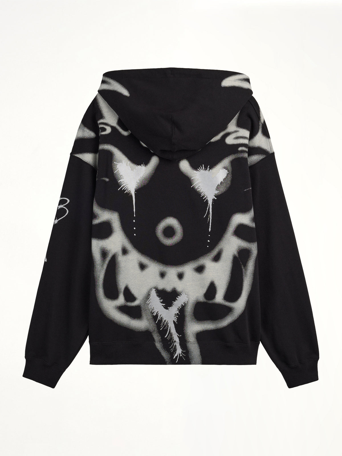Yaksha Graphic Zip Hoodie in Black