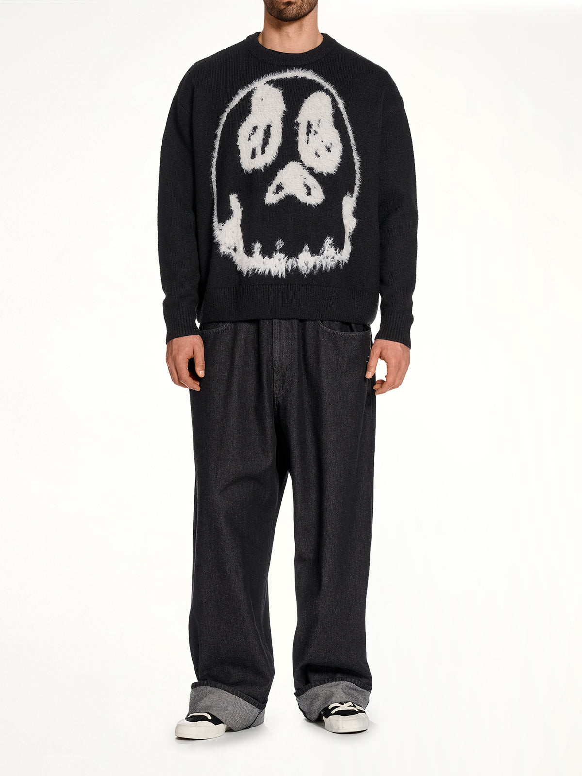 Y-3 Denim Pants in Black