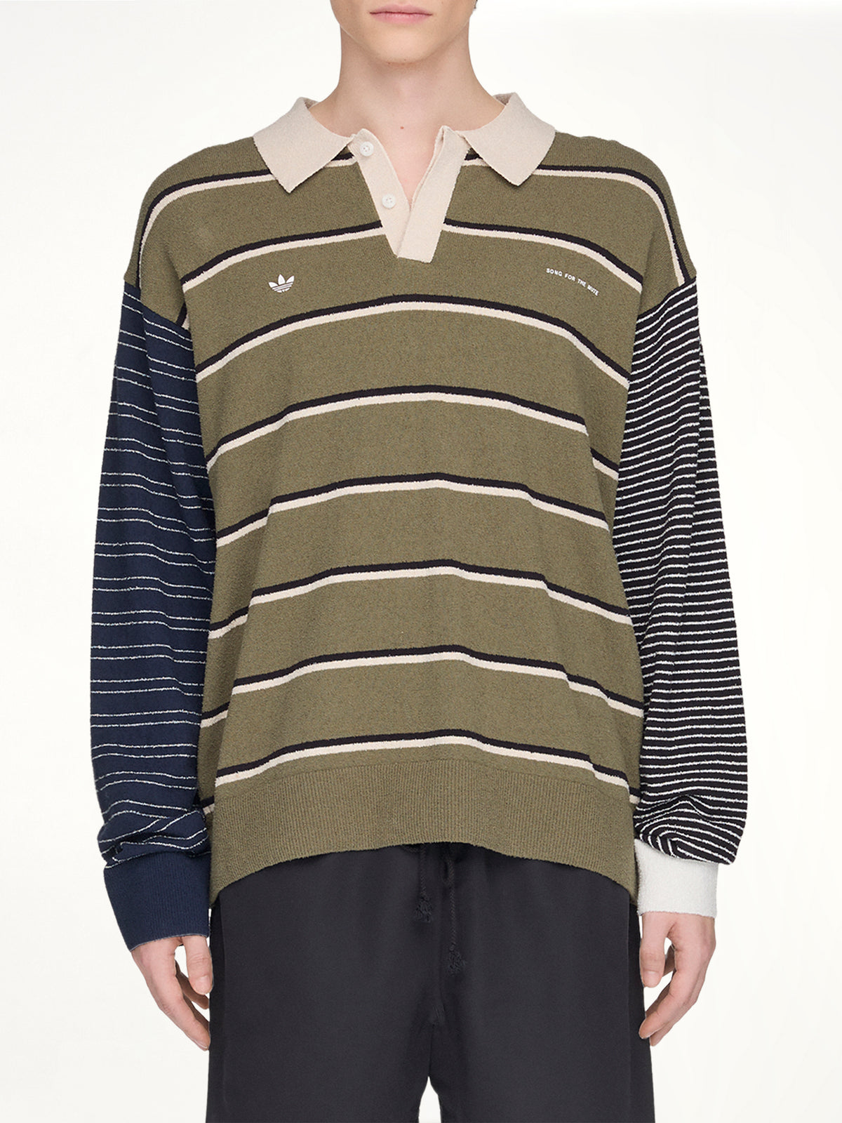 Adidas x SFTM ADI007 LS T-Shirt in Olive Strata