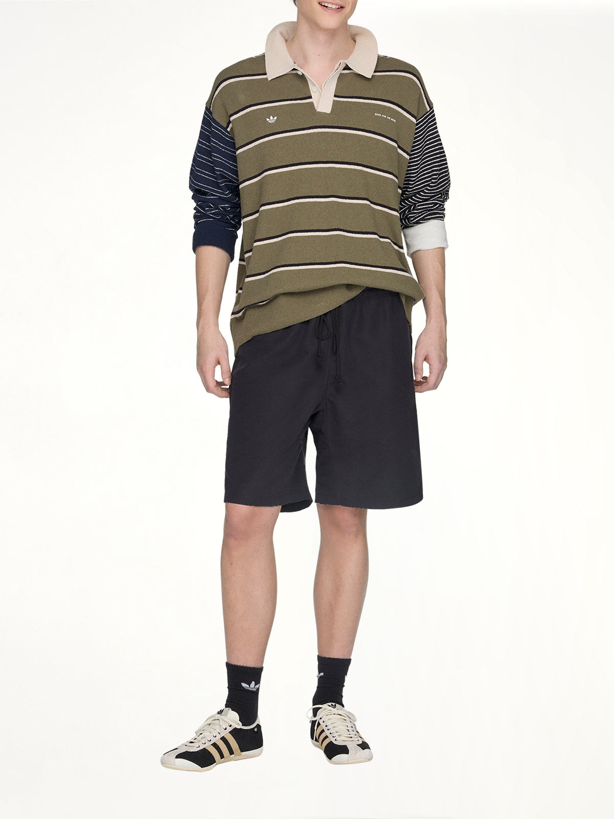 Adidas x SFTM ADI007 LS T-Shirt in Olive Strata
