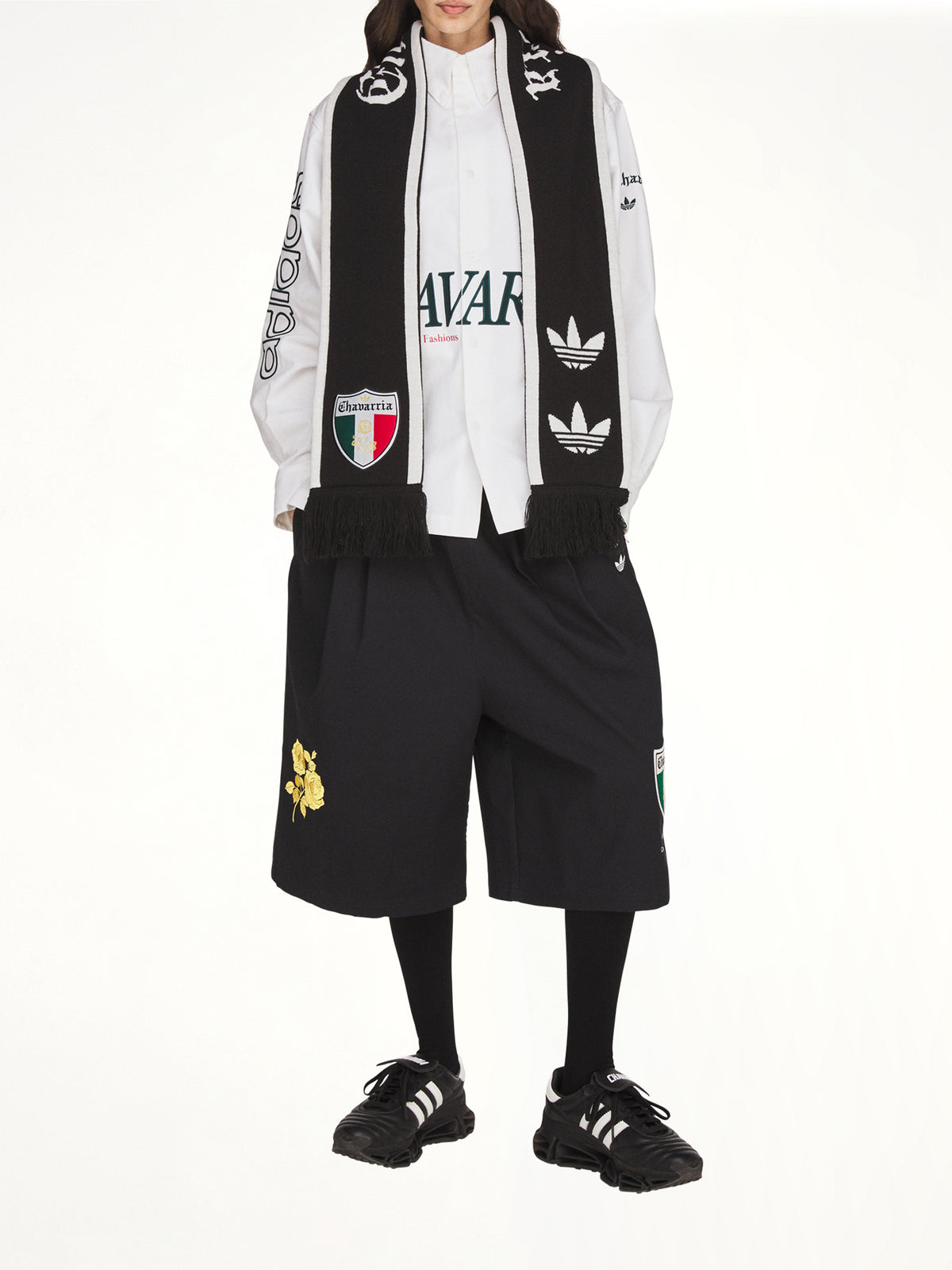 Adidas x Chavarria Scarf in Black/Better Scarlet/Collegiate Green