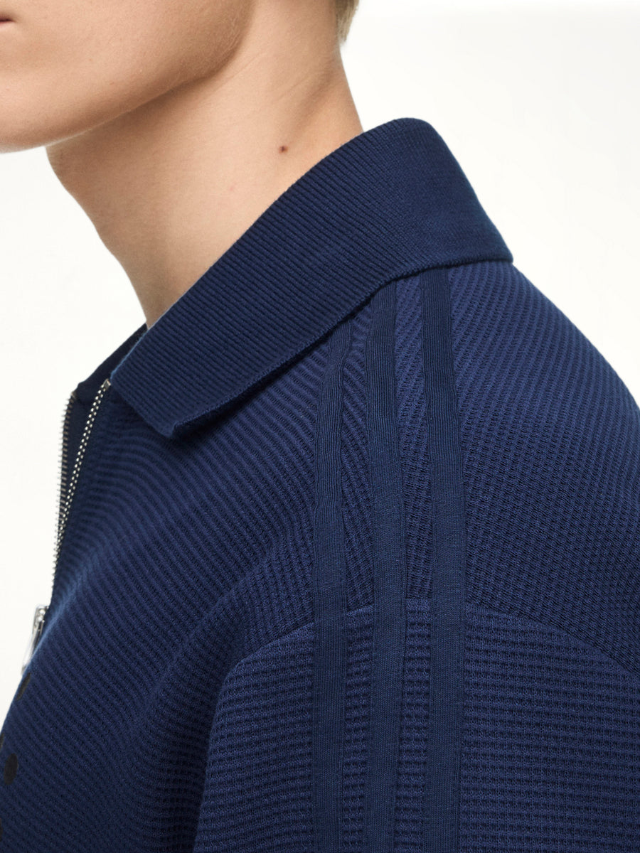 Adidas x SFTM LS Polo in Night Indigo