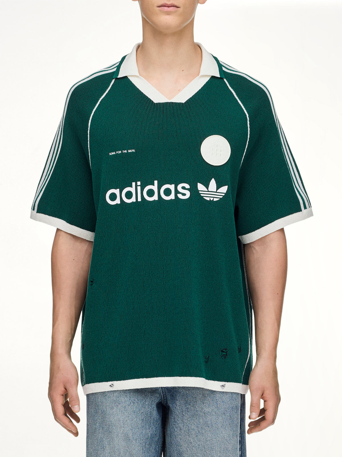 Adidas x SFTM Sweat Polo in Collegiate Green
