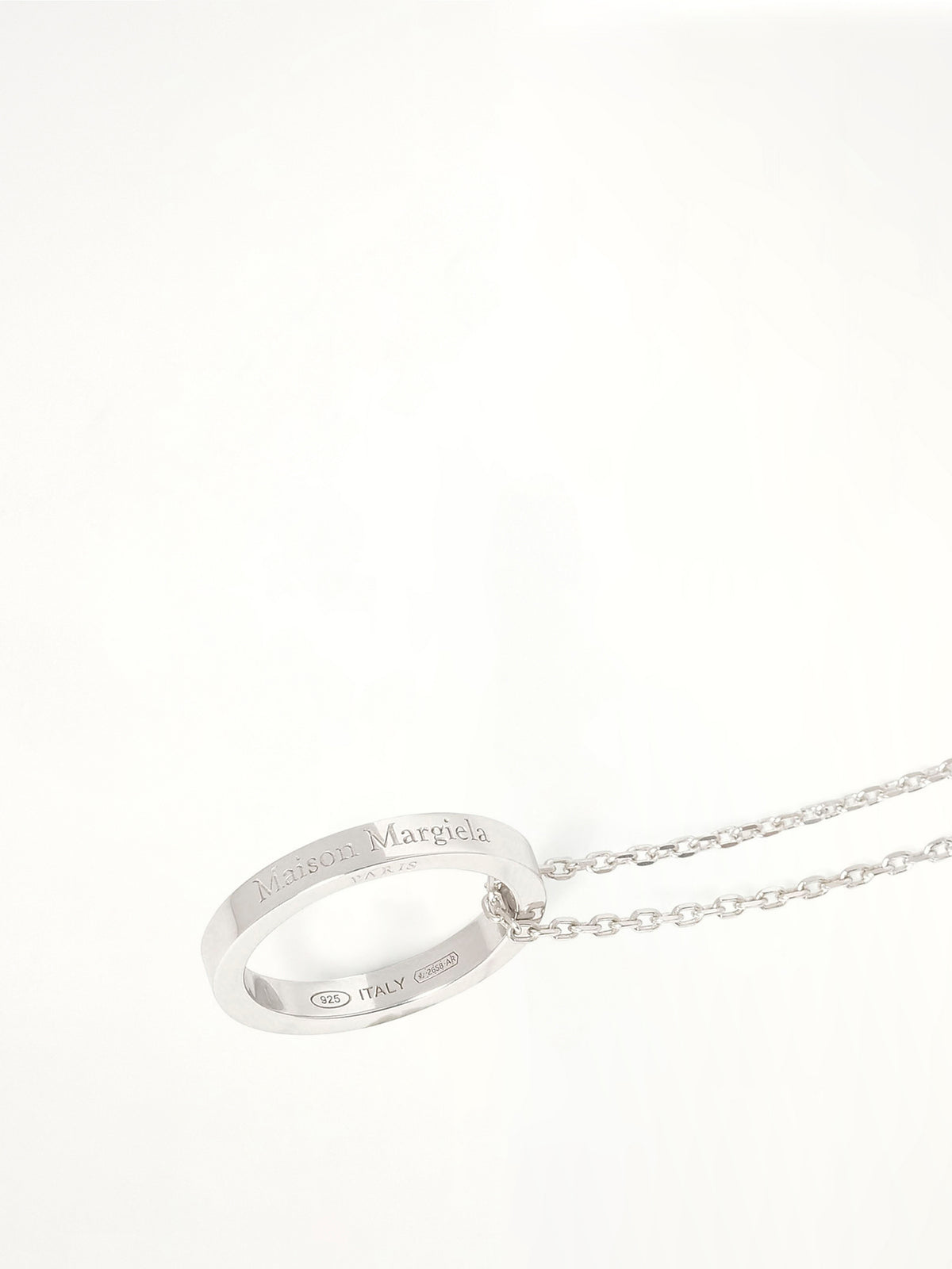 Logo Reference Necklace with Ring 3mm in Gold Coated Silver