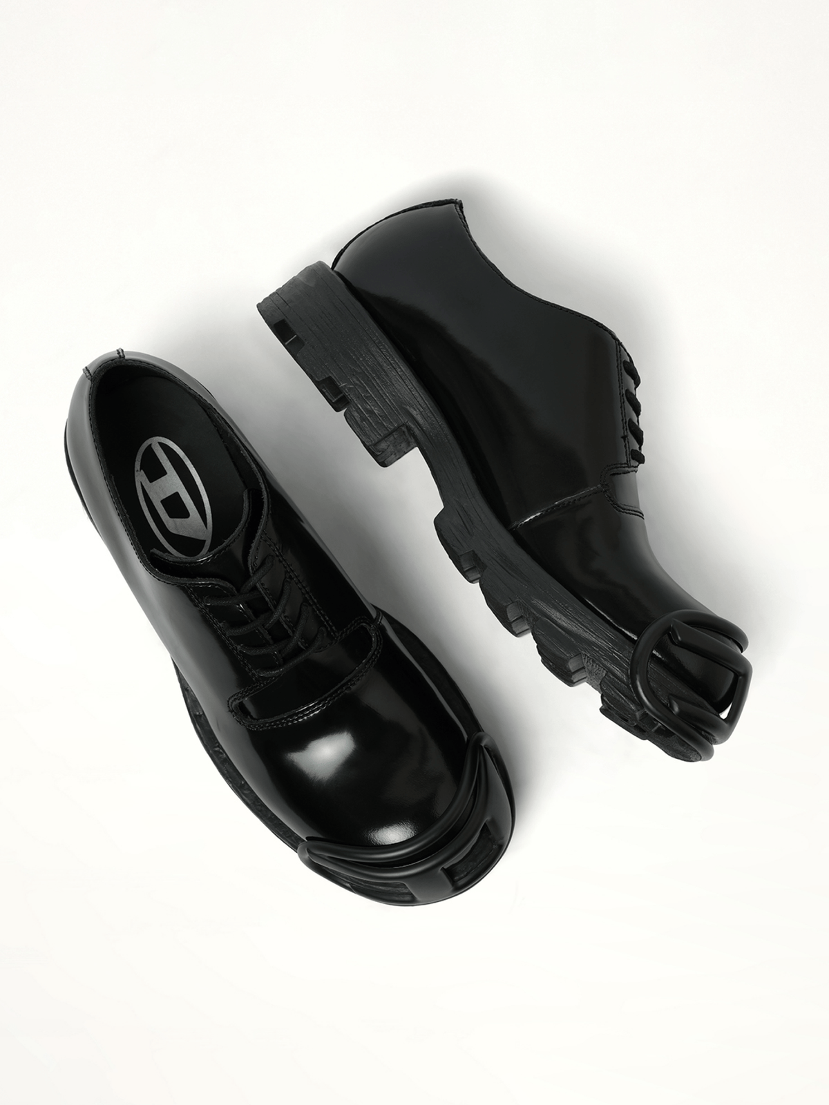 D-HAMMER Derby in Black Top View | DIESEL