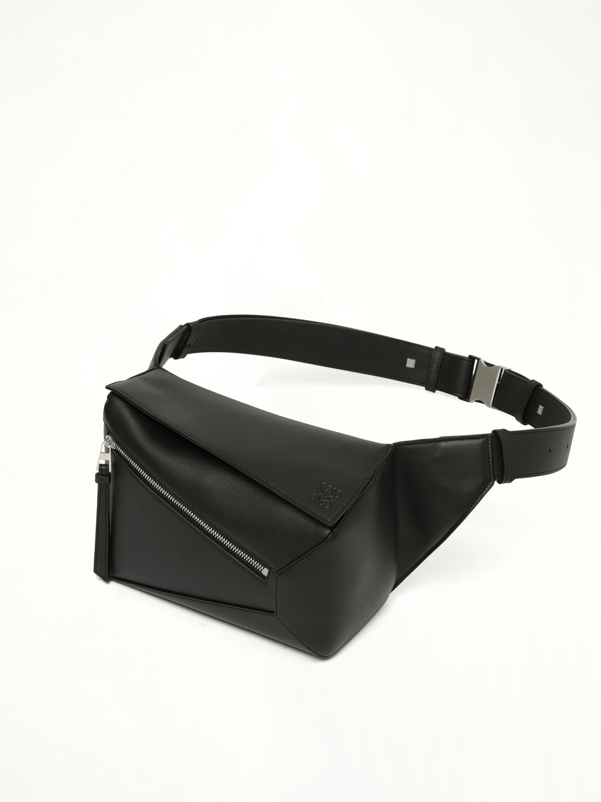 Puzzle Edge Small Bumbag in Black