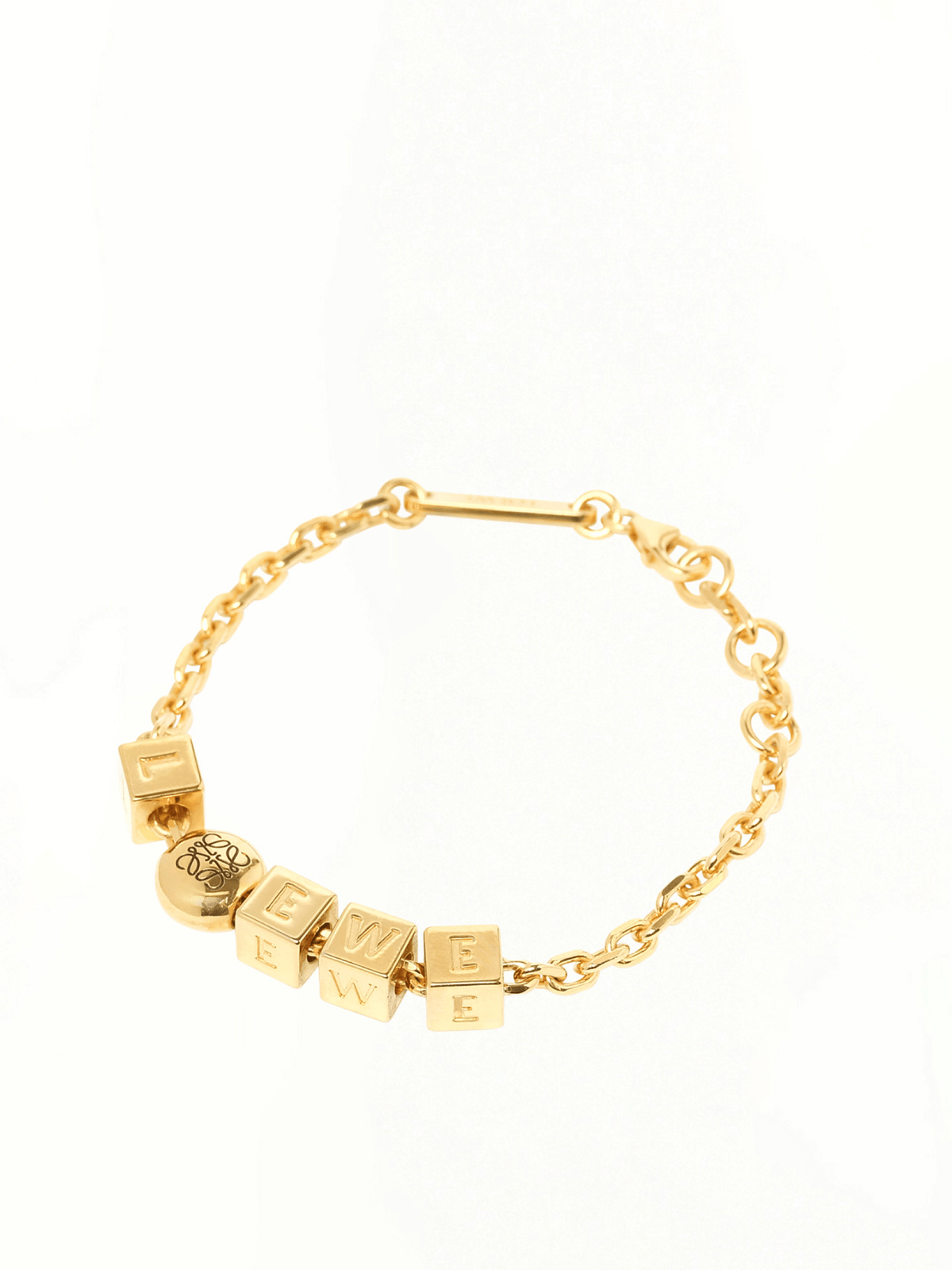 Pebble Cube Bracelet in Gold